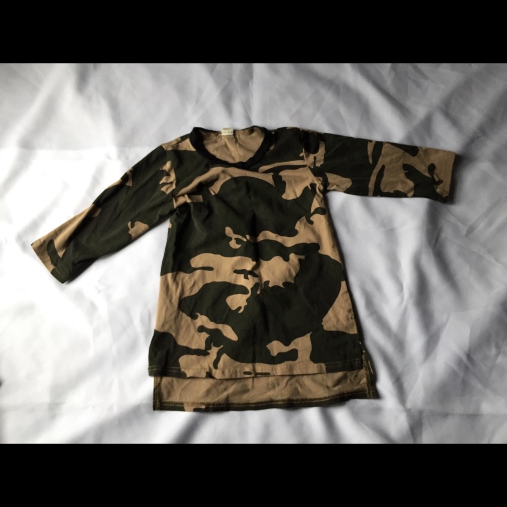 camo t-shirt dress